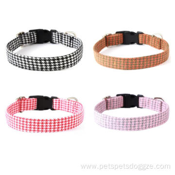 Eco Friendly Sanding Plaid Luxury Pet Cat Collars